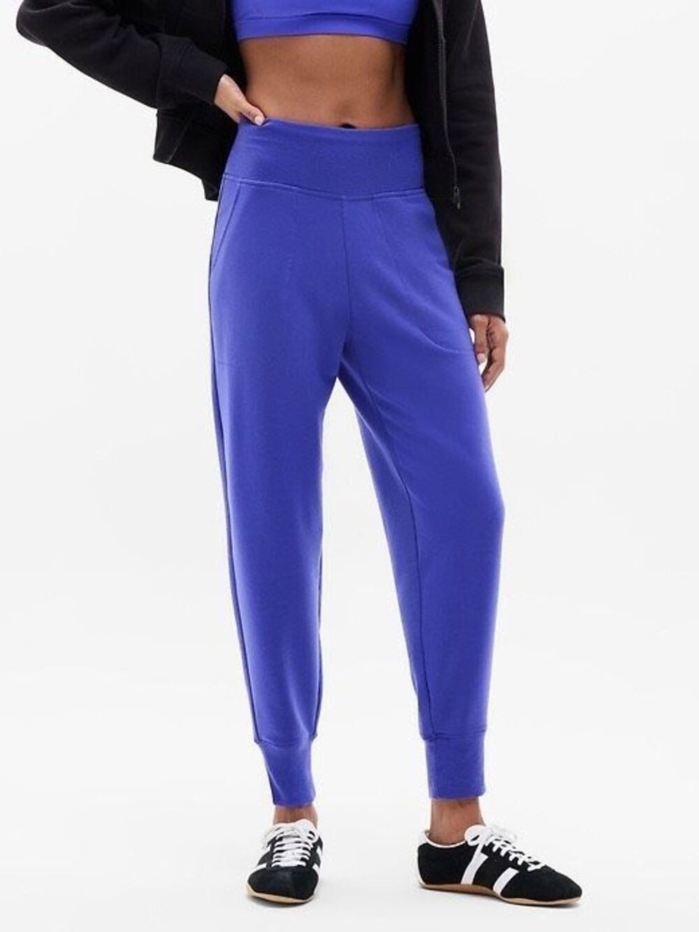 Athleta $80 Coaster Luxe High Rise Jogger Pants purple Women's S tall NEW